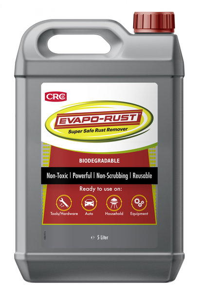 Preparat Evapo-Rust firmy CRC Industries łatwo usuwa rdzę, nie zagrażając środowisku naturalnemu